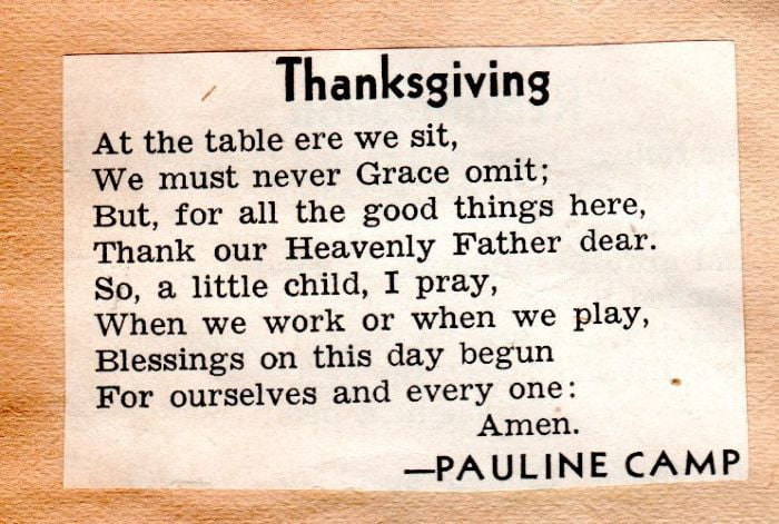 thanksgiving rhymes